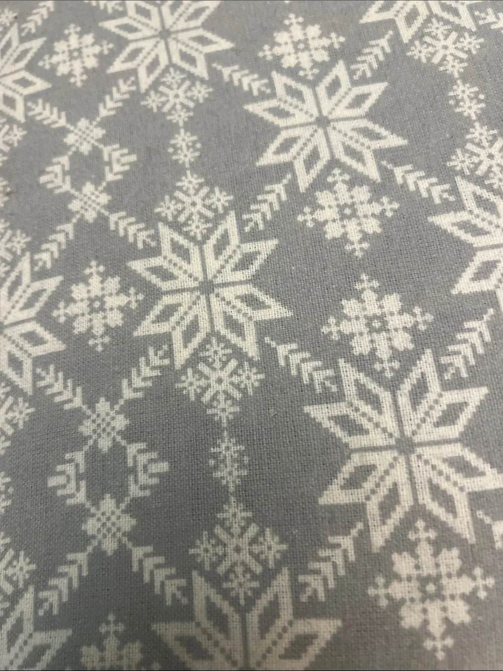 NEW 100% cotton Snowflake holiday FULL size sheet set flat, fitted, 2 pillowcase